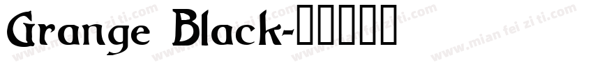 Grange Black字体转换